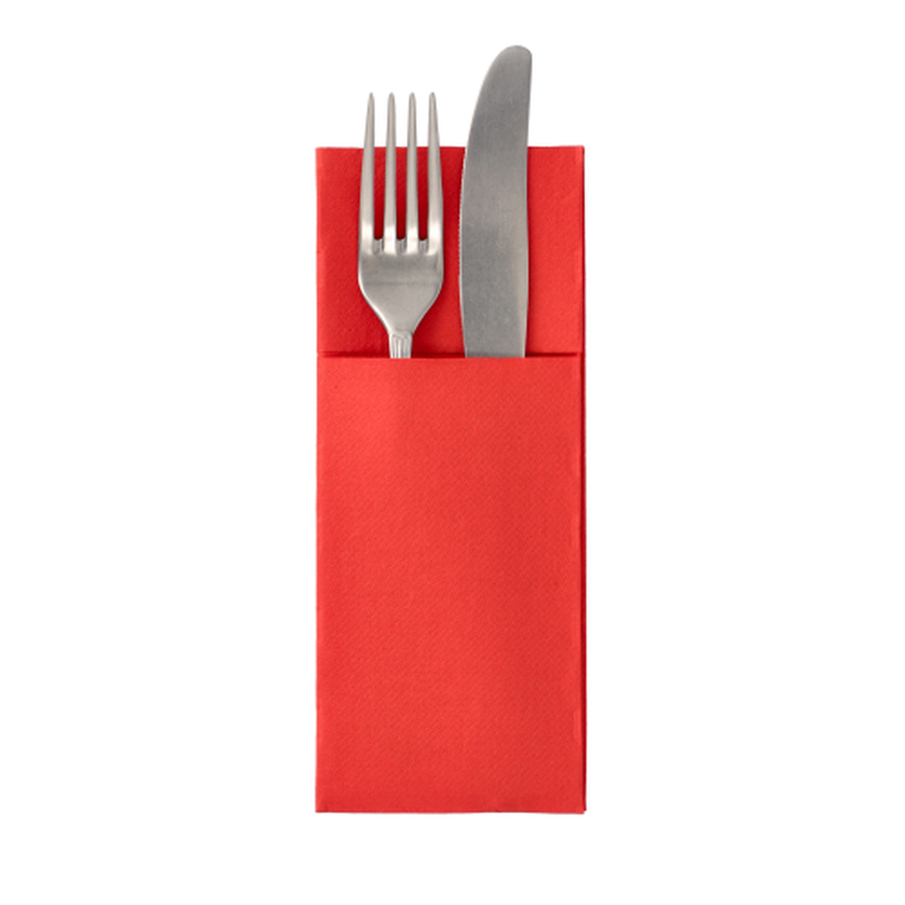 Papstar Servietten "ROYAL Collection" 40 cm x 30 cm rot mit Besteckfalz