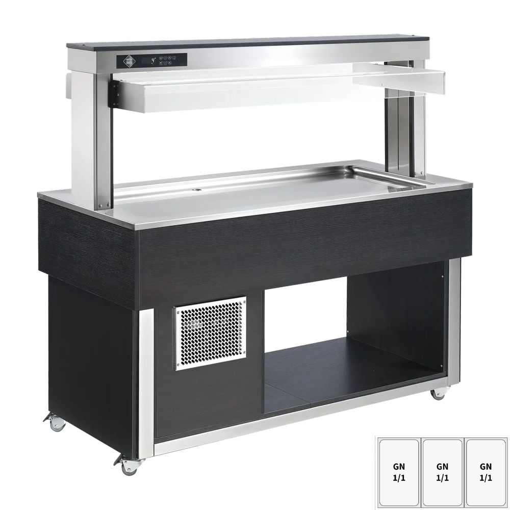 RM Gastro Kühlbuffet GN 3-1/1 - 30 mm, Wenge / RM - TR LIME+ 3W