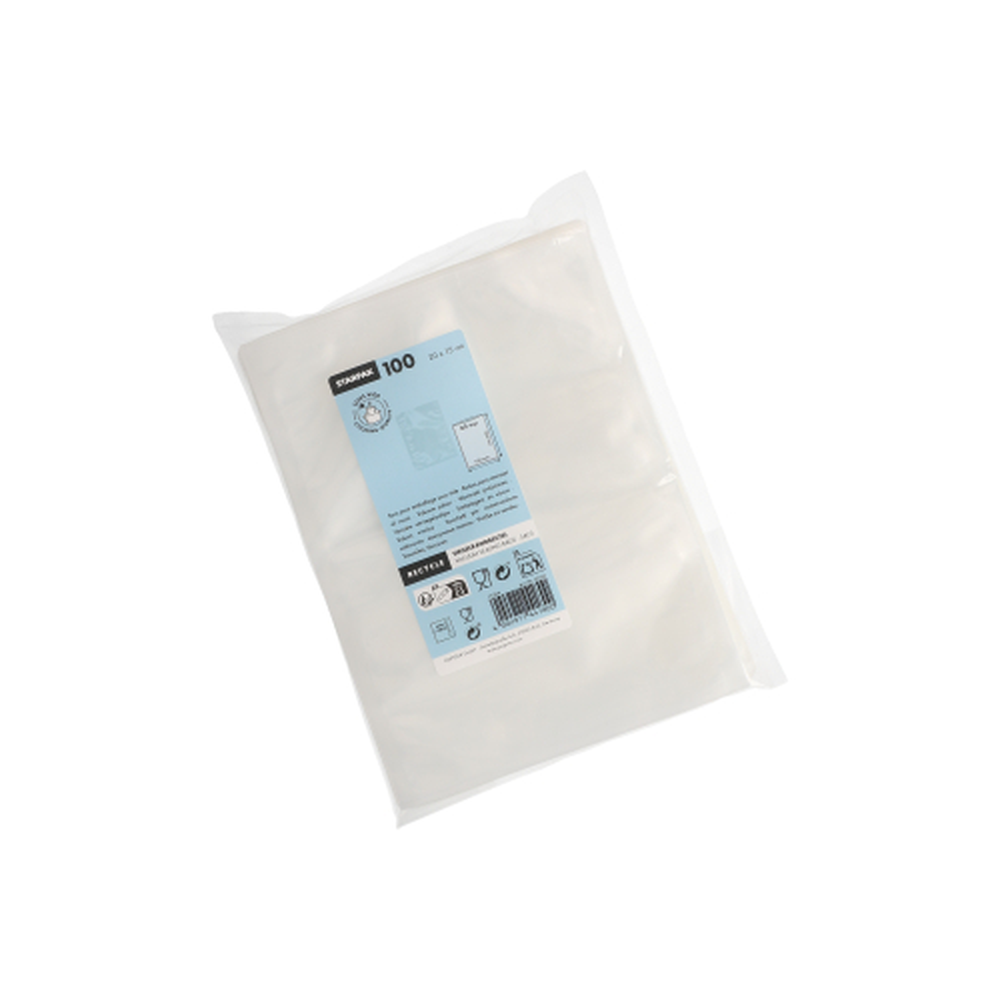 PAPSTAR Siegelrandbeutel, PA / PE 20 cm x 15 cm transparent Sous Vide Koch