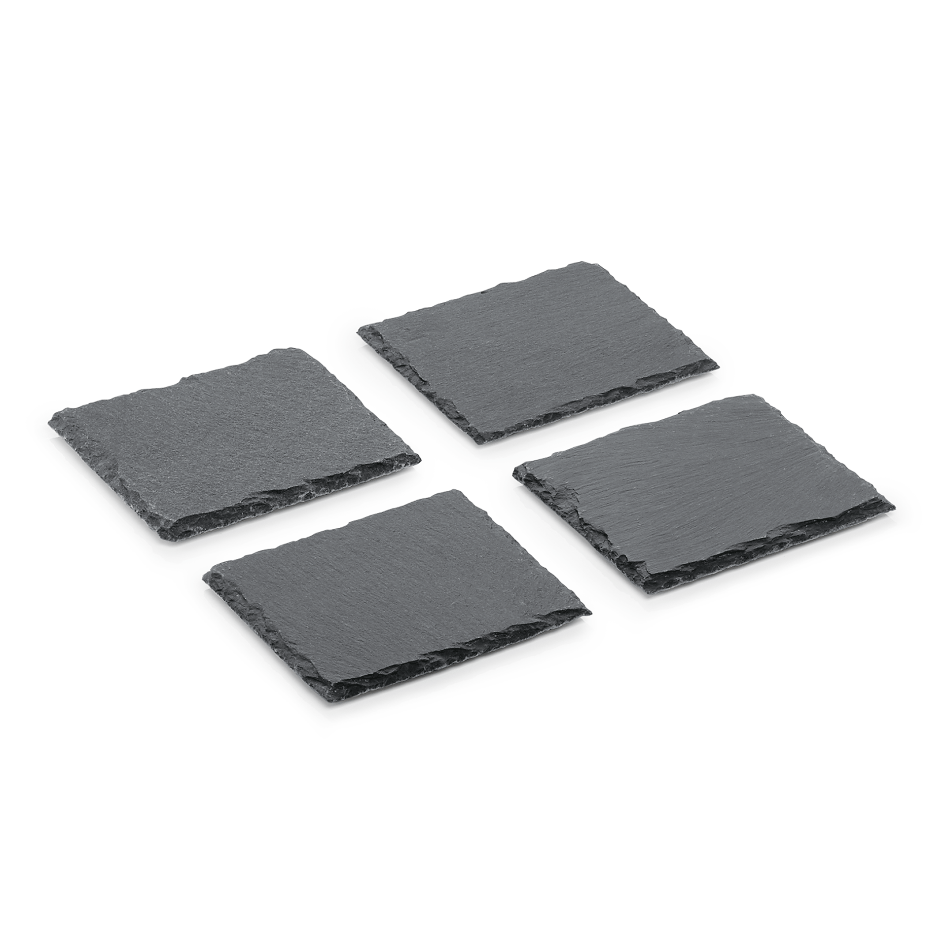 WAS Naturschieferplatte Set SLATE LINE, 10 x 10 cm, 4-teilig, Naturschiefer
