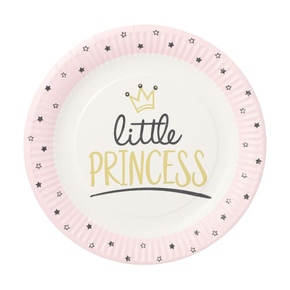 Papstar Teller, Pappe rund Ø 23 cm "Little Princess"