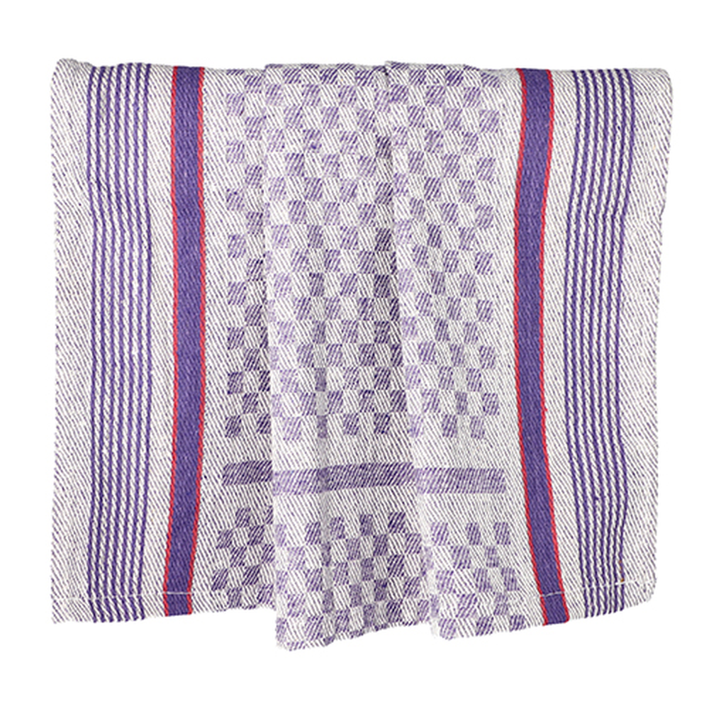 Papstar Geschirrtücher 90 cm x 45 cm weiß/violett Grubentuch