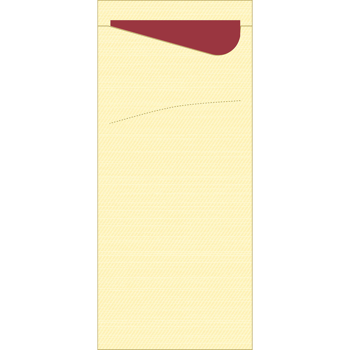 Duni Sacchetto Zelltuch 190 x 85 mm cream/bordeaux
