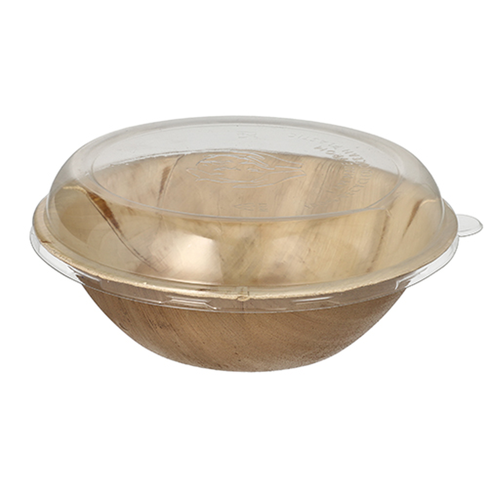 PAPSTAR Schalen, Palmblatt rund 800 ml Ø 21 cm · 8,5 cm mit rPET Deckel Komb
