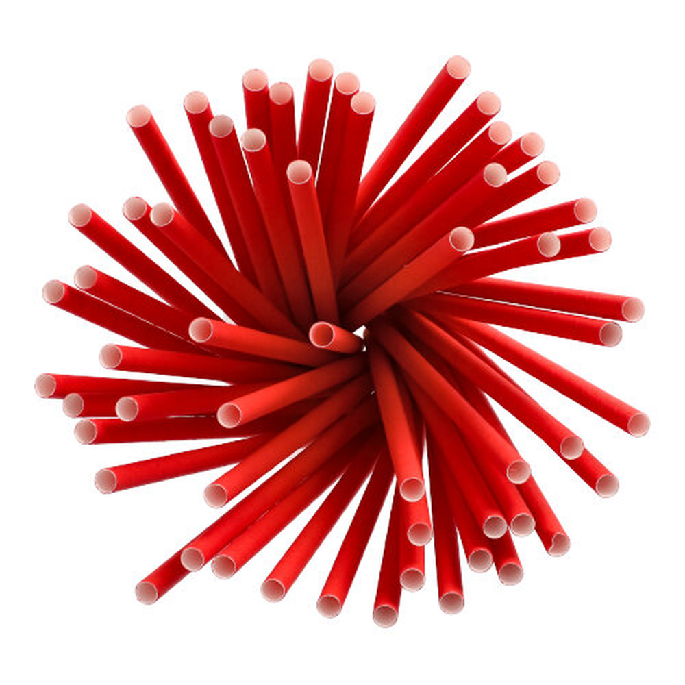Papstar Shake-Halme, Papier Ø 8 mm · 25 cm rot