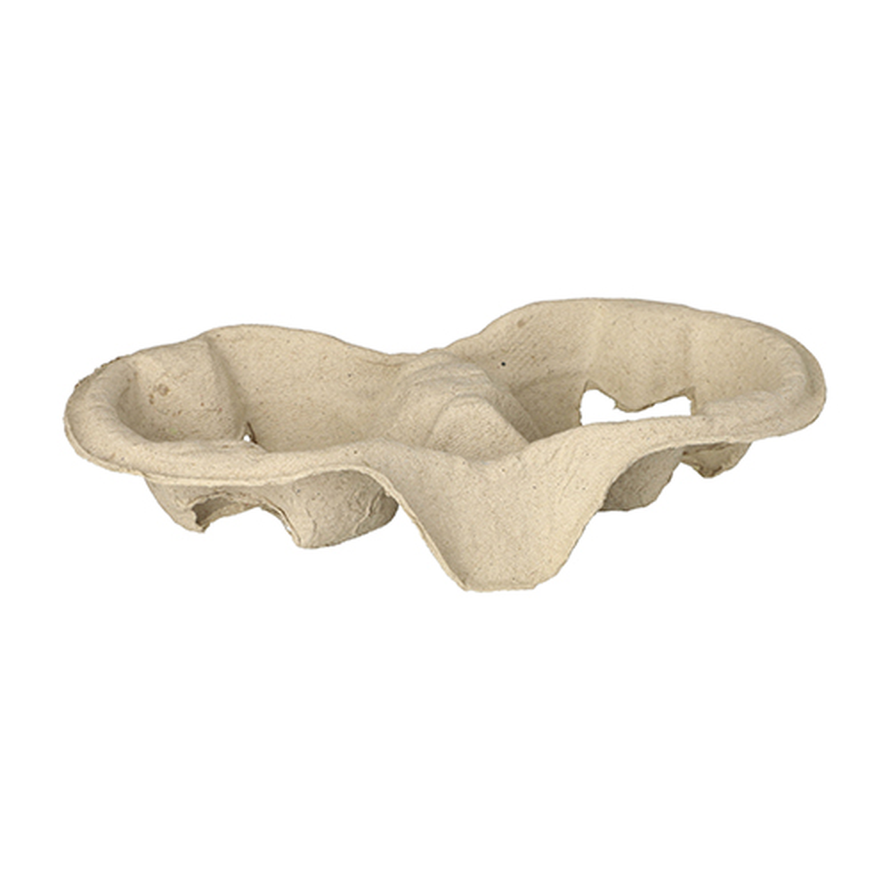 PAPSTAR Tragetabletts, Pappe To Go 4,6 cm x 22,3 cm x 11,6 cm natur für 2 