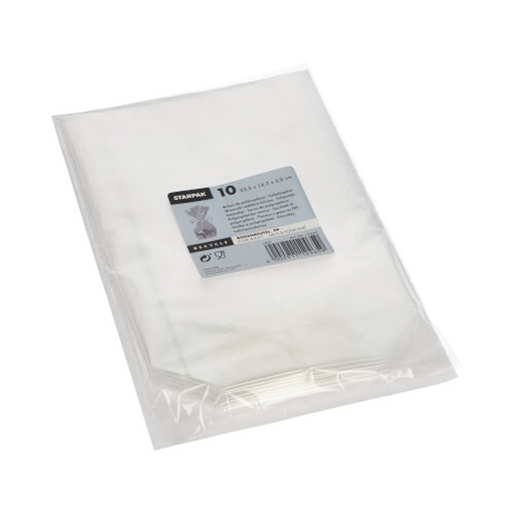 Papstar Bodenbeutel, PP 23,5 cm x 14,5 cm x 5,8 cm transparent