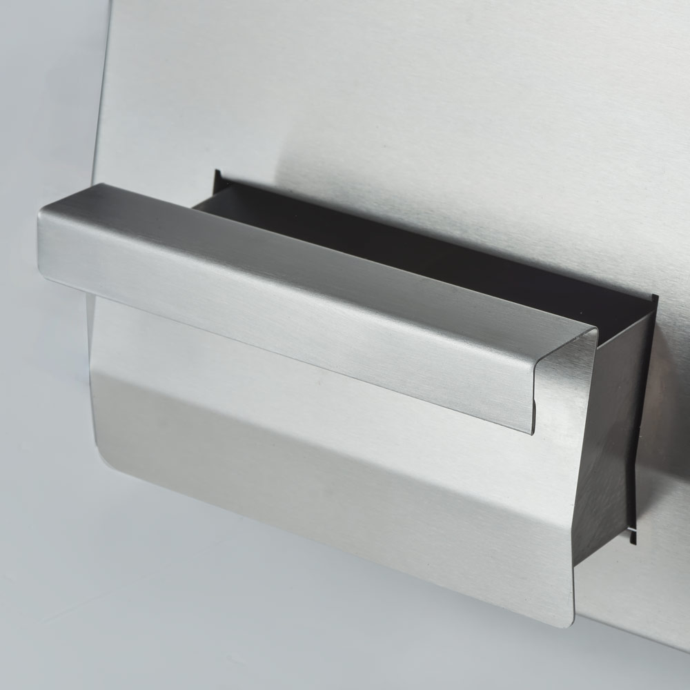 Stalgast Verchromte Elektro-Griddleplatte als Tischgerät, 800x700 mm, ½ glatte/½