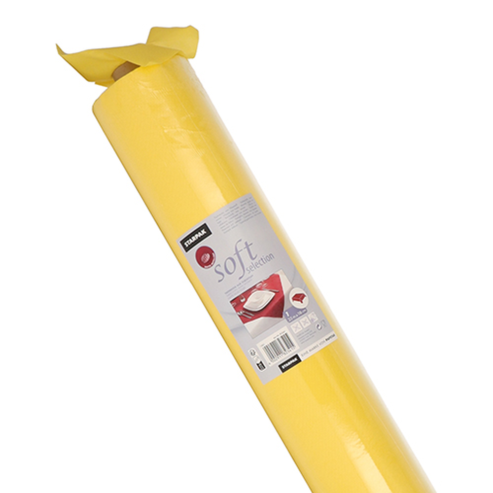 Papstar Tischdecke, stoffähnlich, Vlies "soft selection" 25 m x 1,18 m gelb