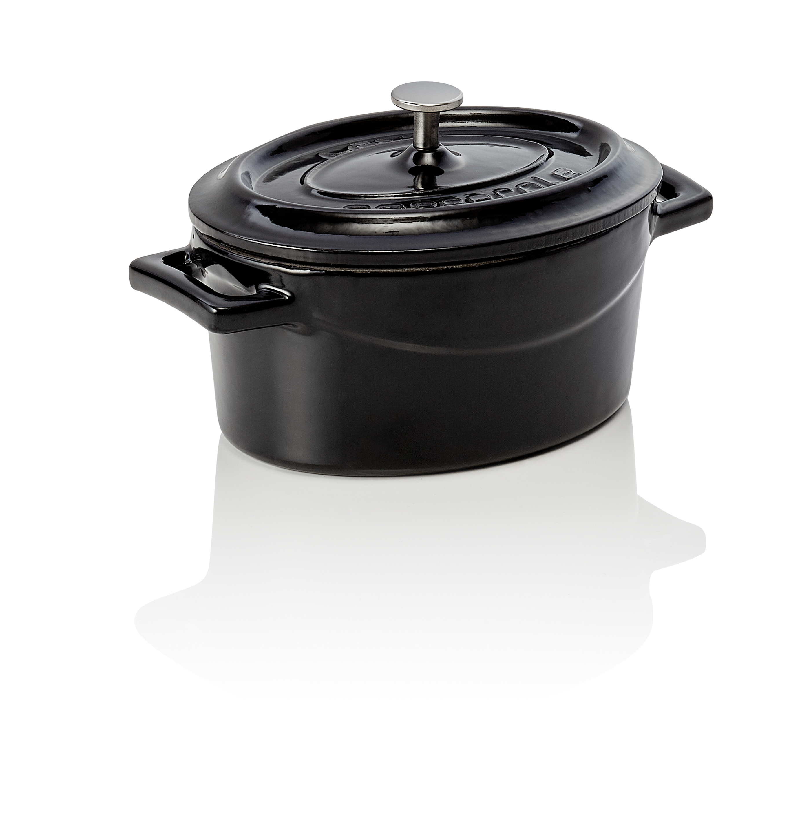 WAS Cocotte 12,5 x 10 x 6 cm schwarz Gusseisen