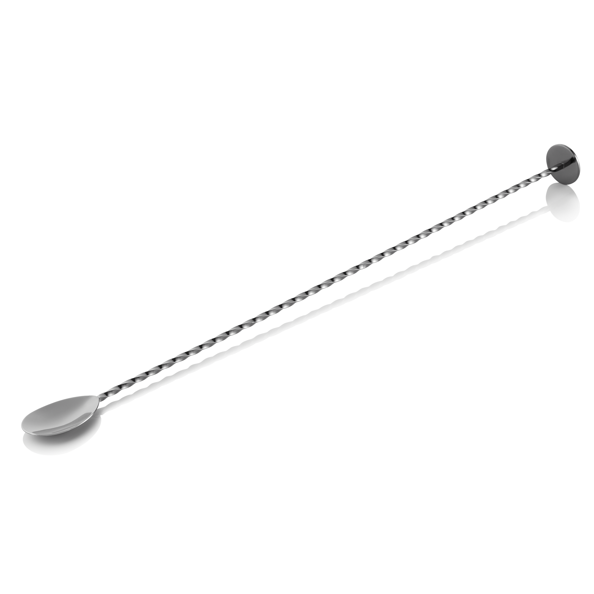 WAS Barlöffel Twisted NOCTURN, mit Stößelende, 40 cm, gun metal, Chromnickelstah