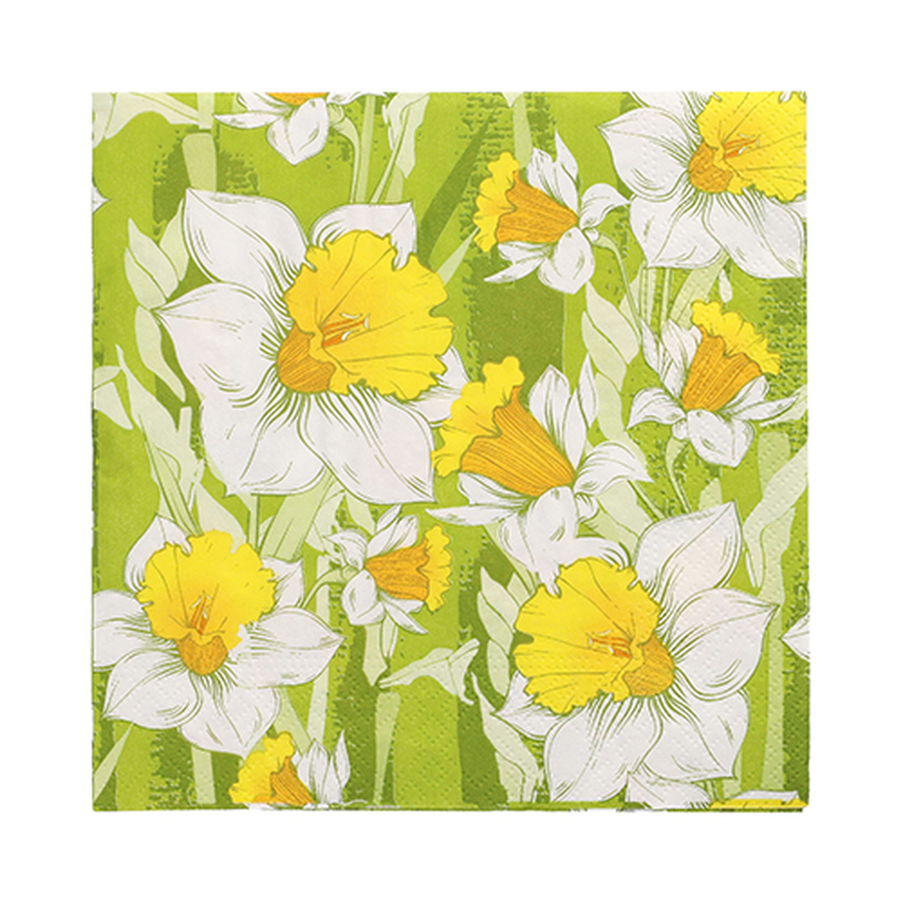 Papstar Servietten, 3-lagig 1/4-Falz 33 cm x 33 cm "Narciso"