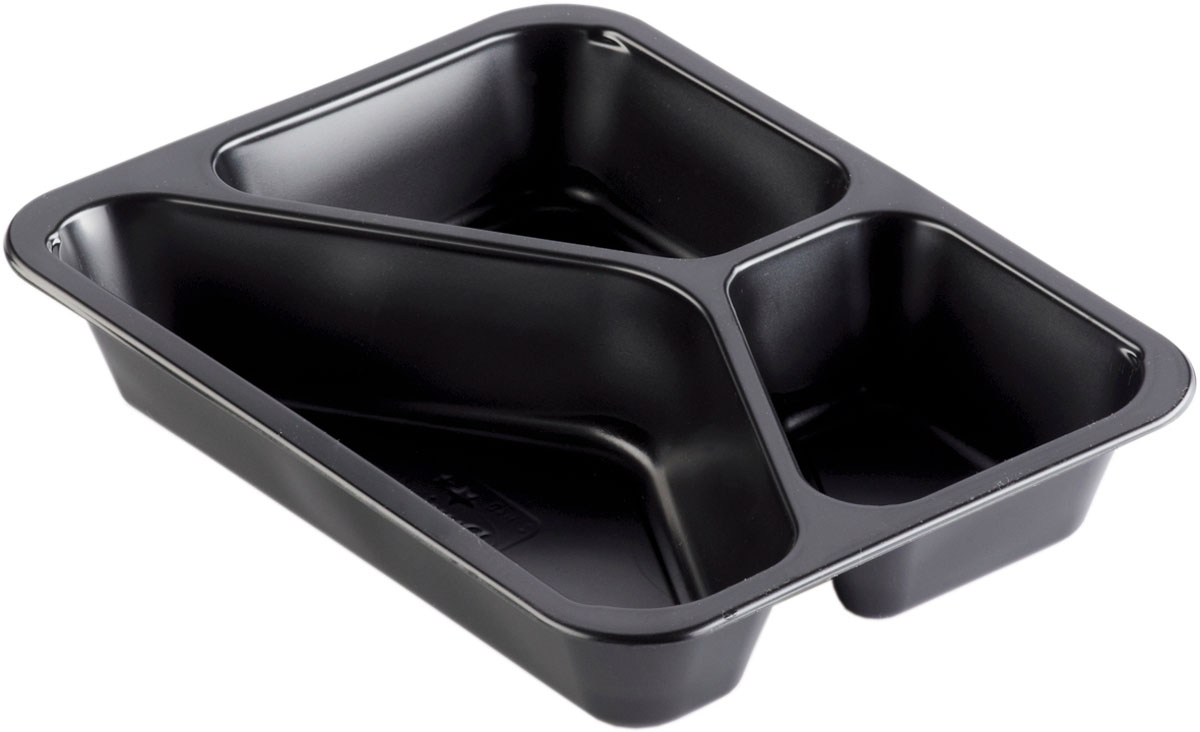 Duni PP-Schale Caterline 3-geteilt 227 x 178 x 40 mm