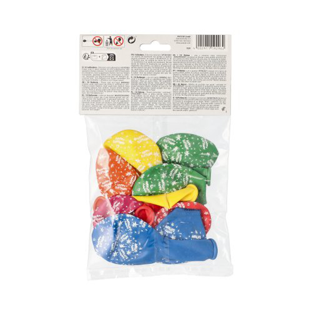 Papstar Luftballons Ø 29 cm farbig sortiert "Happy Birthday"