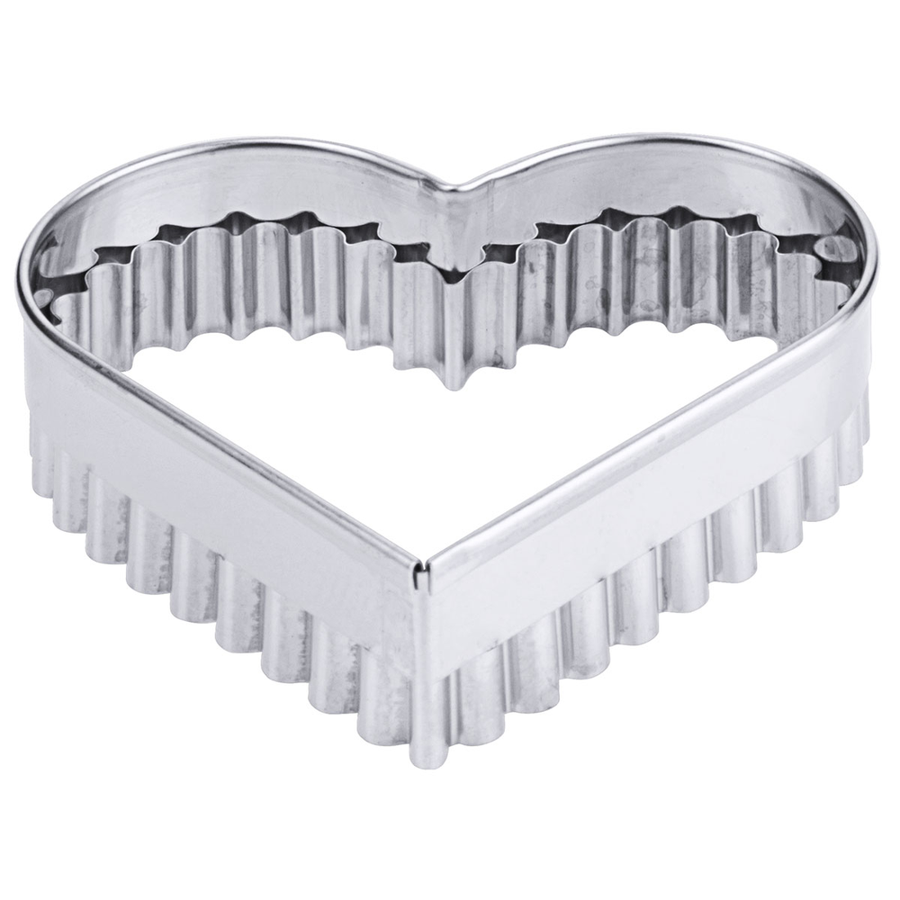 Contacto Ausstecher, Herz, gezackt 14 cm Durchmesser: 14 cm, Höhe: 3 cm