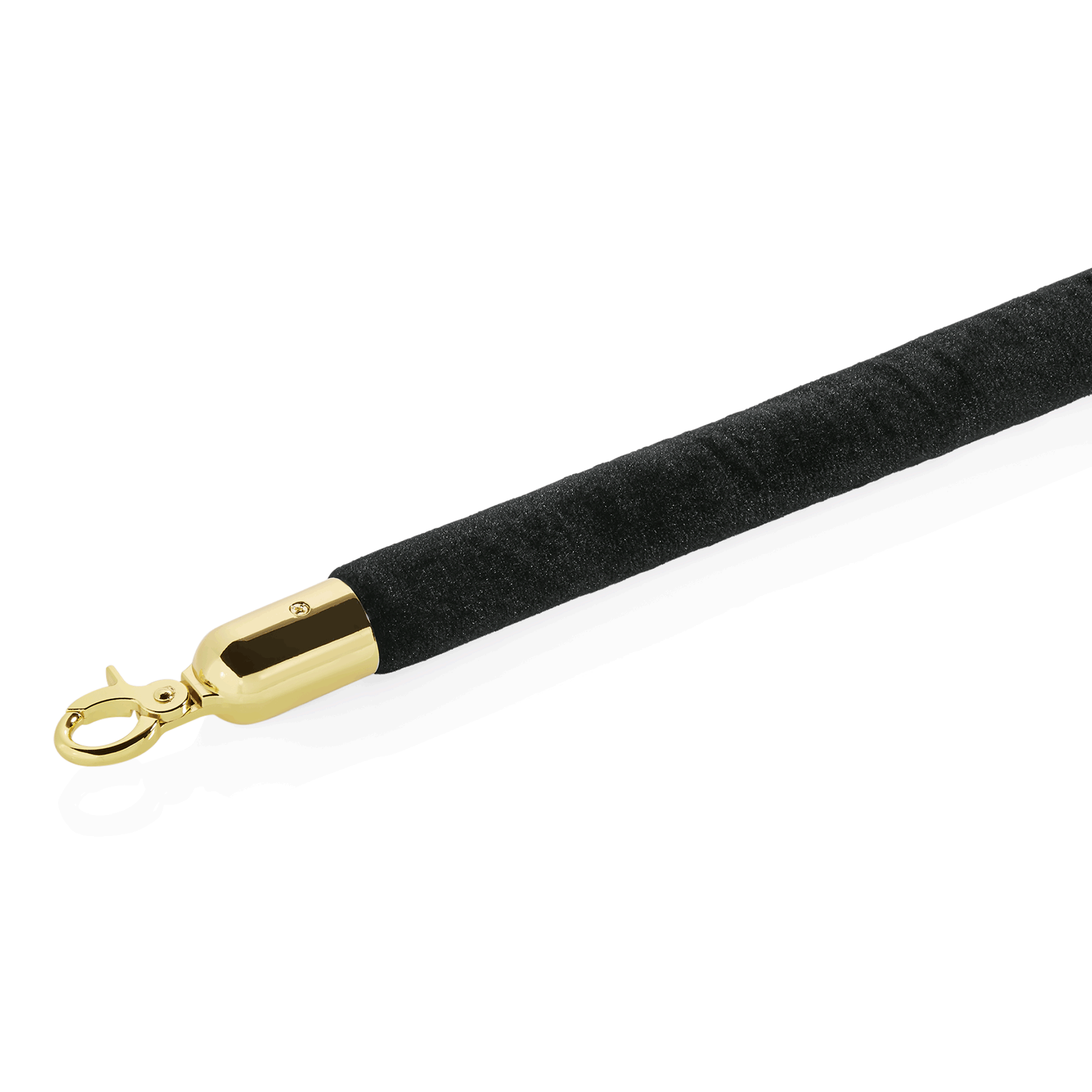 WAS Verbindungstau CLASSIC, Ø 3,2 cm, 1,5 m, schwarz, Velours, goldfarben, Edels