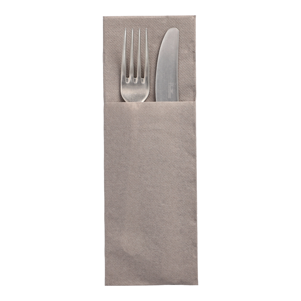 PAPSTAR Servietten DAILY Collection 48 cm x 30 cm grau mit Besteckfalz