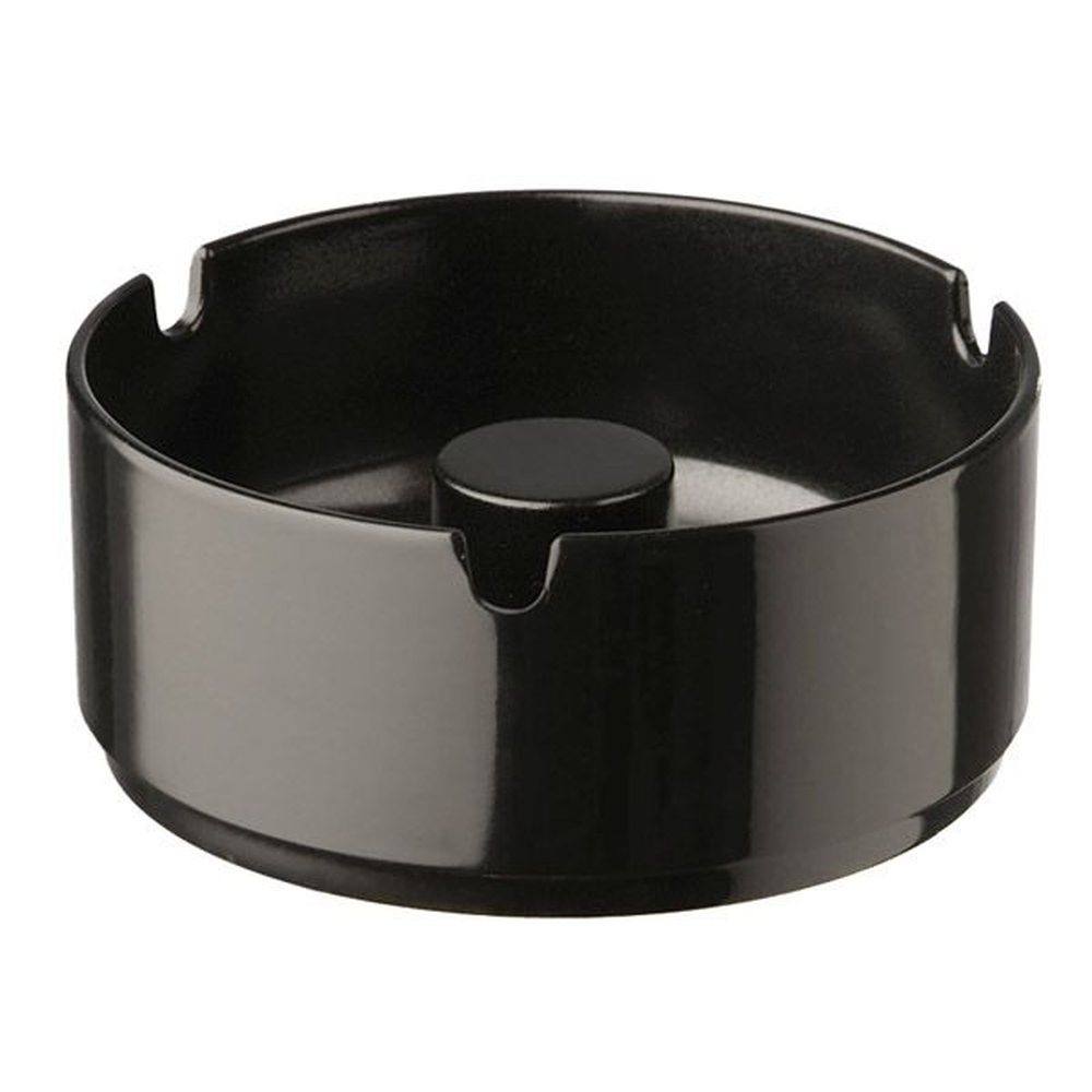 APS Aschenbecher -CASUAL- Ø 9,5 cm, H: 4,5 cm , Melamin, schwarz