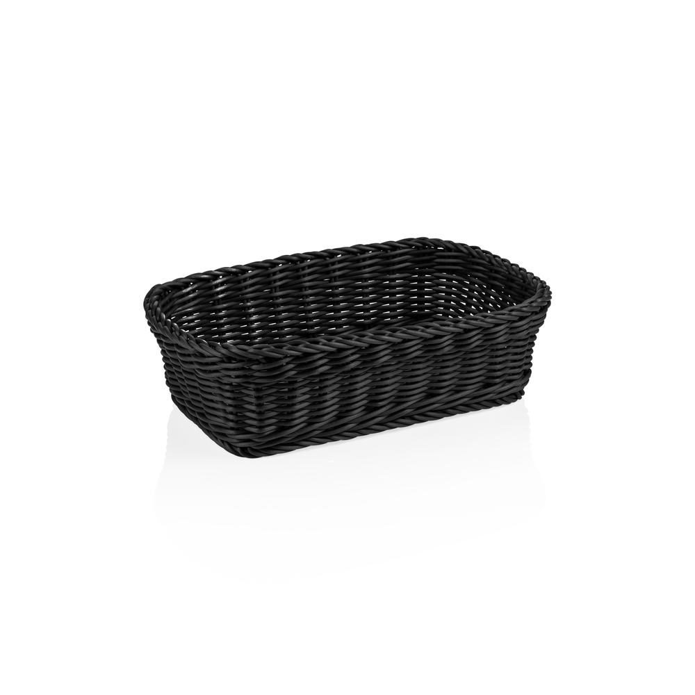 WAS Korb WEAVER PRO Tischkörbe, 31 x 21 x 9 cm, schwarz, Polypropylen