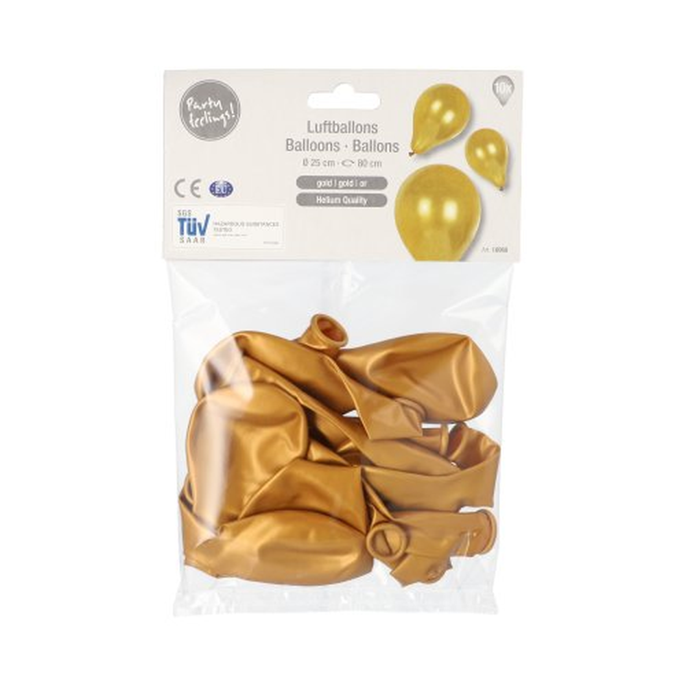 Papstar Luftballons Ø 25 cm gold