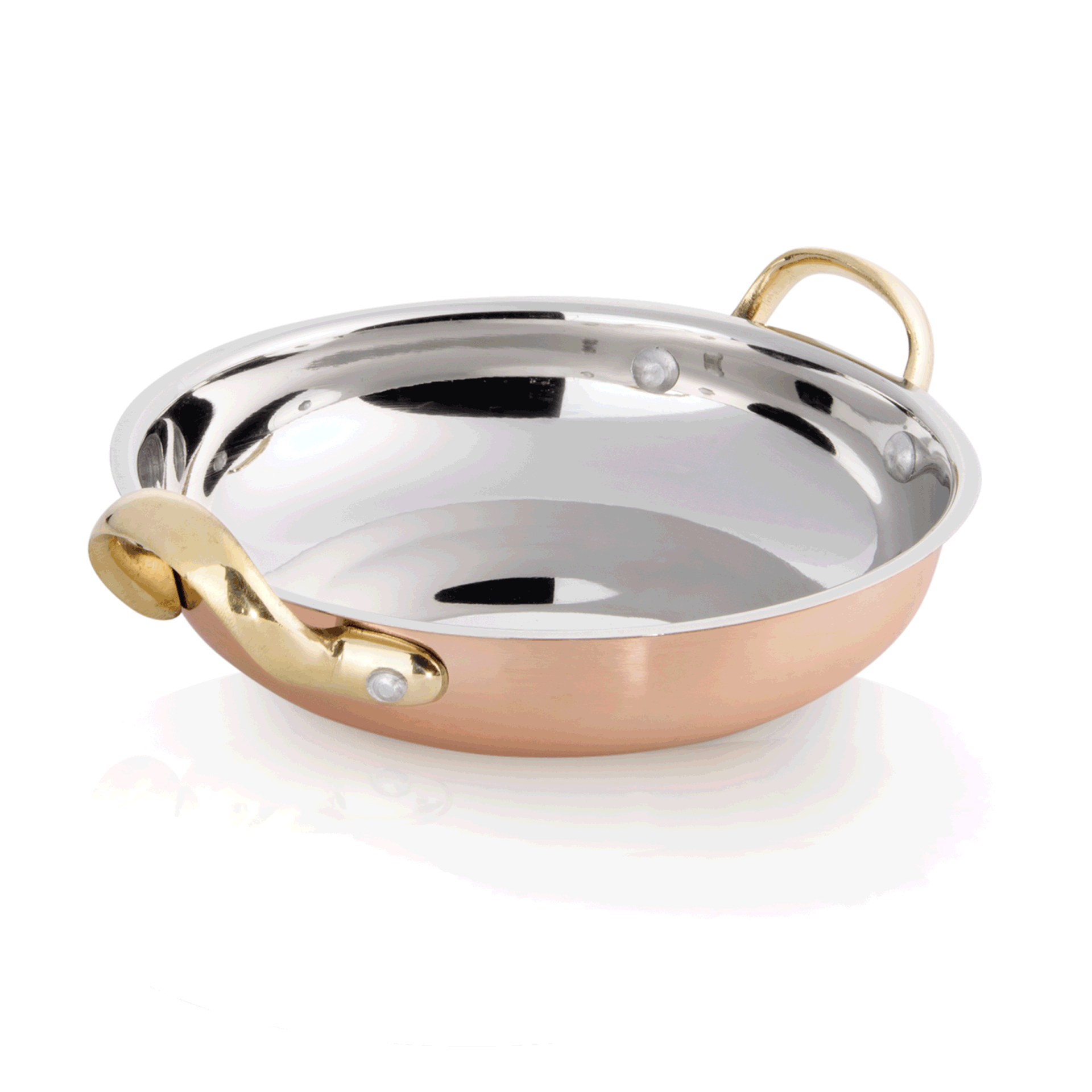 WAS Servierpfanne STEEL & STYLE AMBER, Ø 18 cm, 750 ml, Kupfer, Messing, Chromni