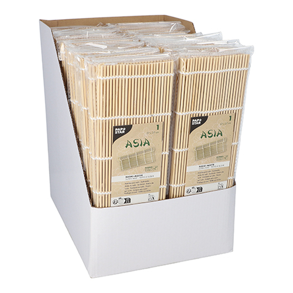 Papstar Sushi-Matte Bambus "ASIA" 27 cm x 27 cm natur