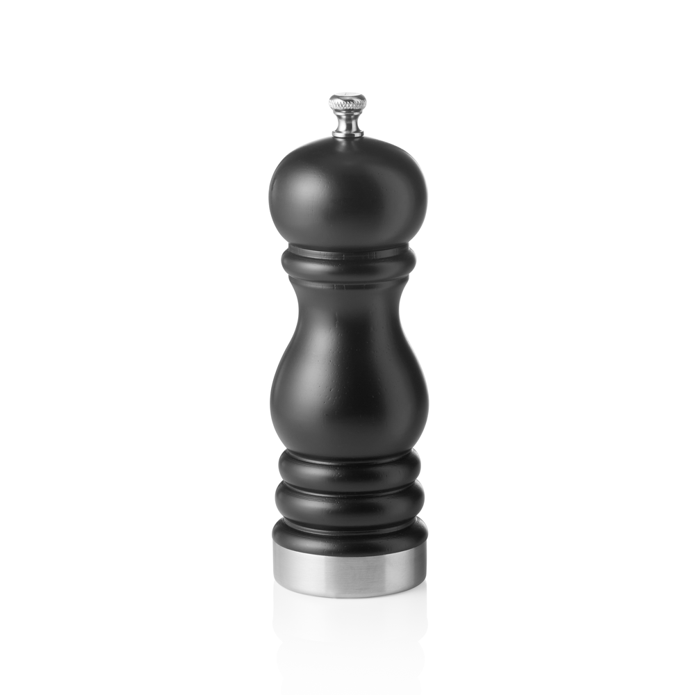 WAS Pfeffermühle mit Keramikmahlwerk CLASSIC MILL TRIM, Höhe 15 cm, schwarz matt