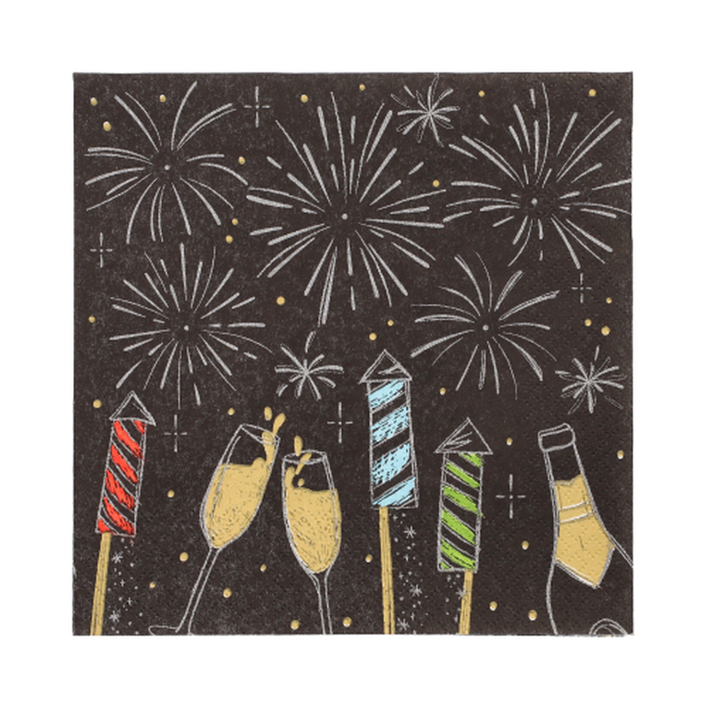 Papstar Servietten, 3-lagig 1/4-Falz 33 cm x 33 cm "Celebrations"