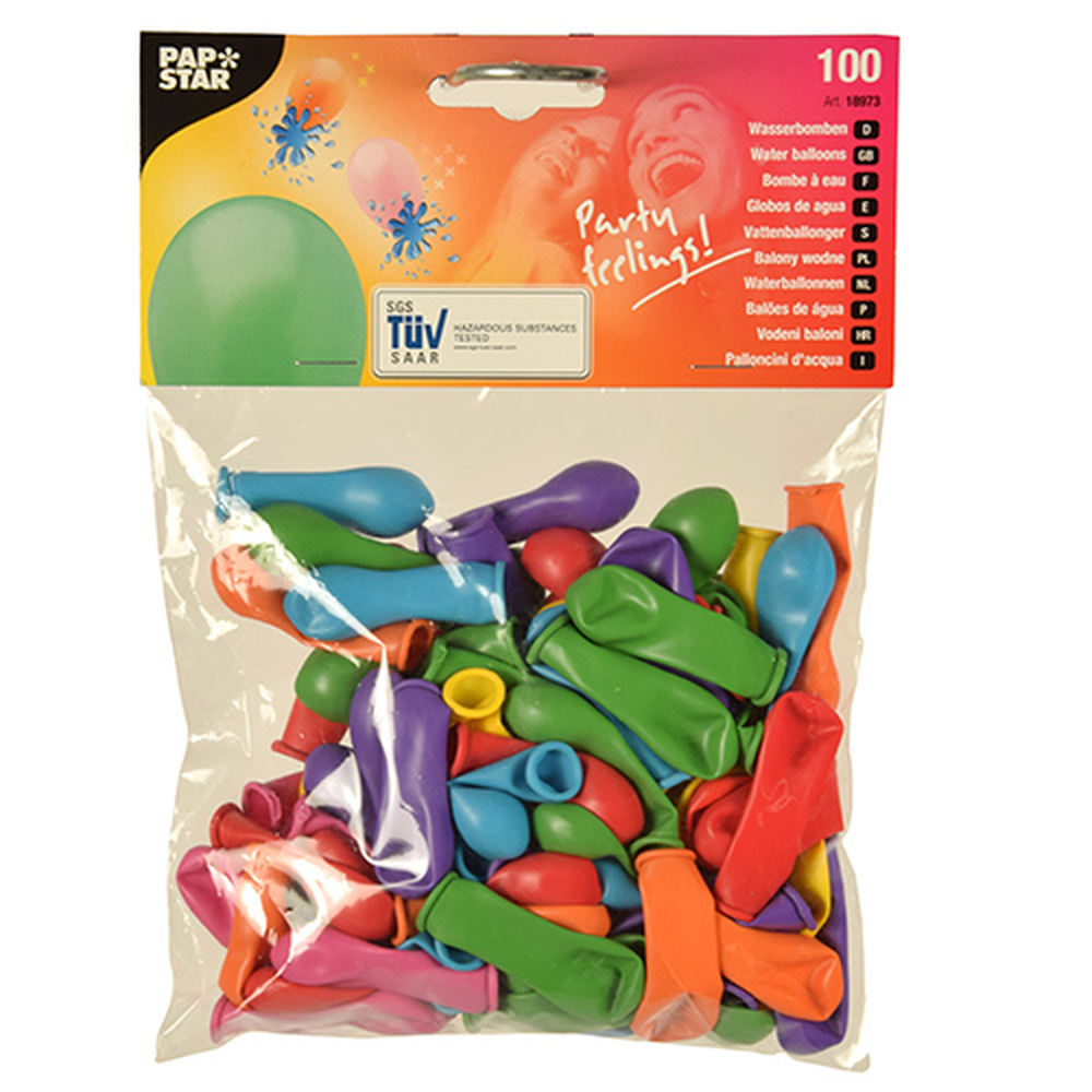 Papstar Luftballons farbig sortiert "Wasserbomben"