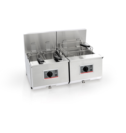 FriFri Profi+ 8+8 - 2 Körbe, 6,9 kW Doppelbecken-Tischfriteuse