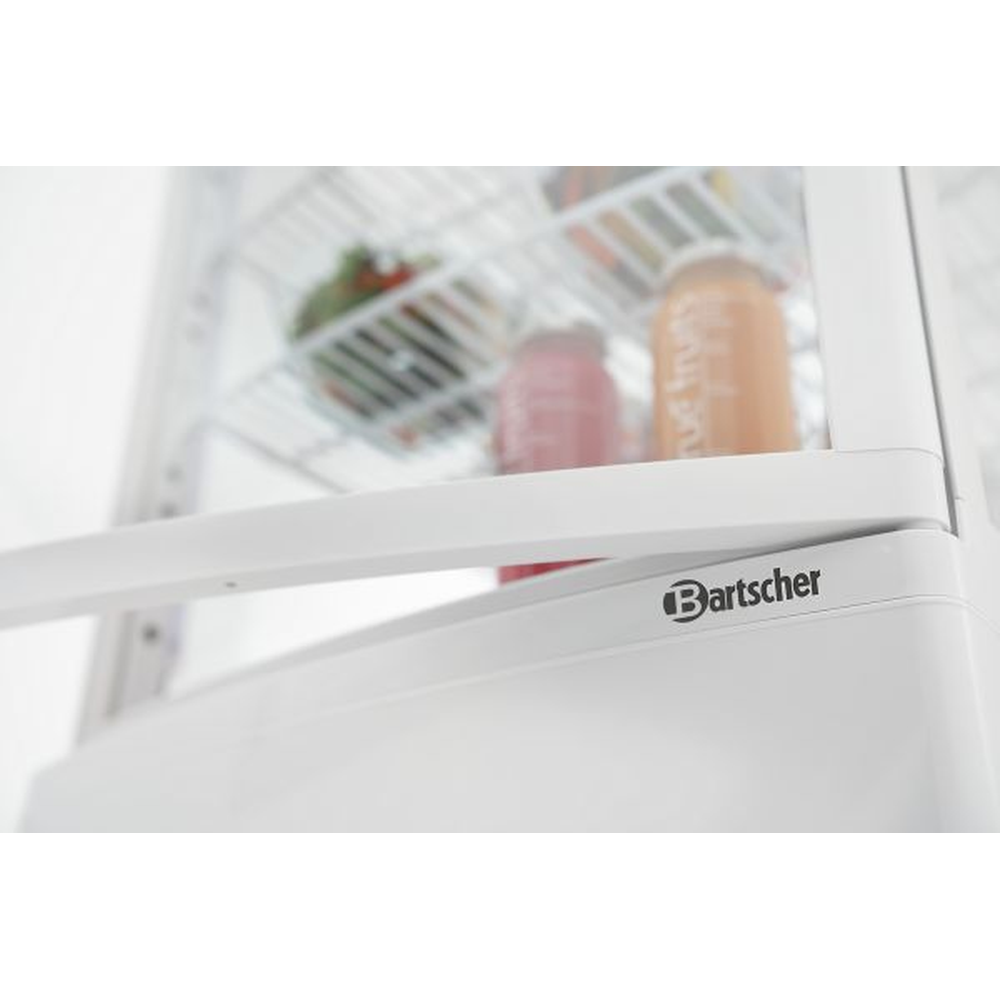Bartscher Mini-Kühlvitrine 75L2T weiß
