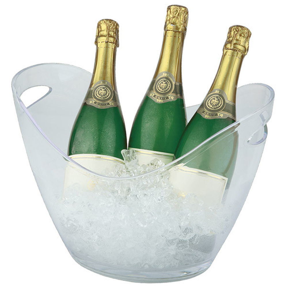 APS Wein- / Sektkühler 35 x 27 cm, H: 25,5 cm , MS, glasklar, 6 Liter