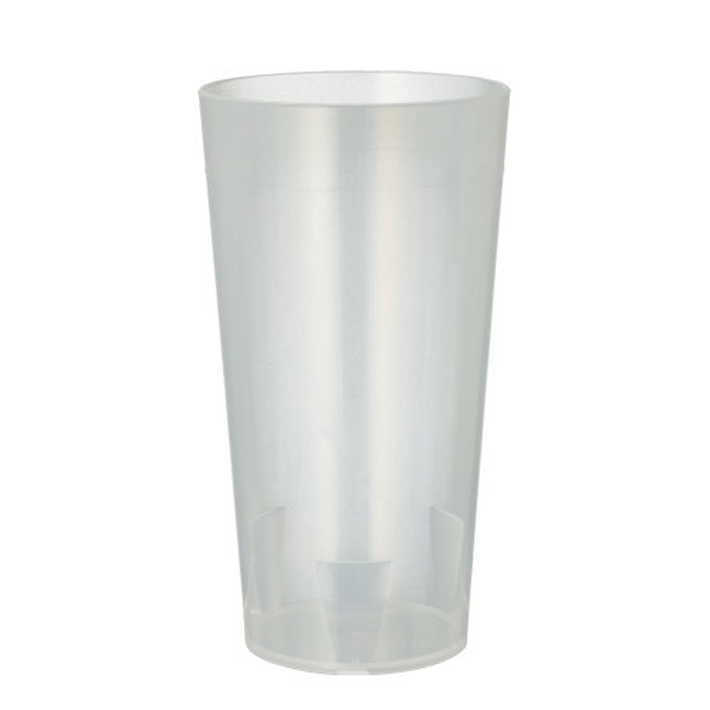 Papstar Mehrweg-Trinkbecher 0,4 l Ø 7,5 cm · 14,5 cm transluzent unzerbrechlich