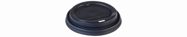 Pacovis Domdeckel CPLA schwarz, zu 2dl, Kaffeebecher, nat