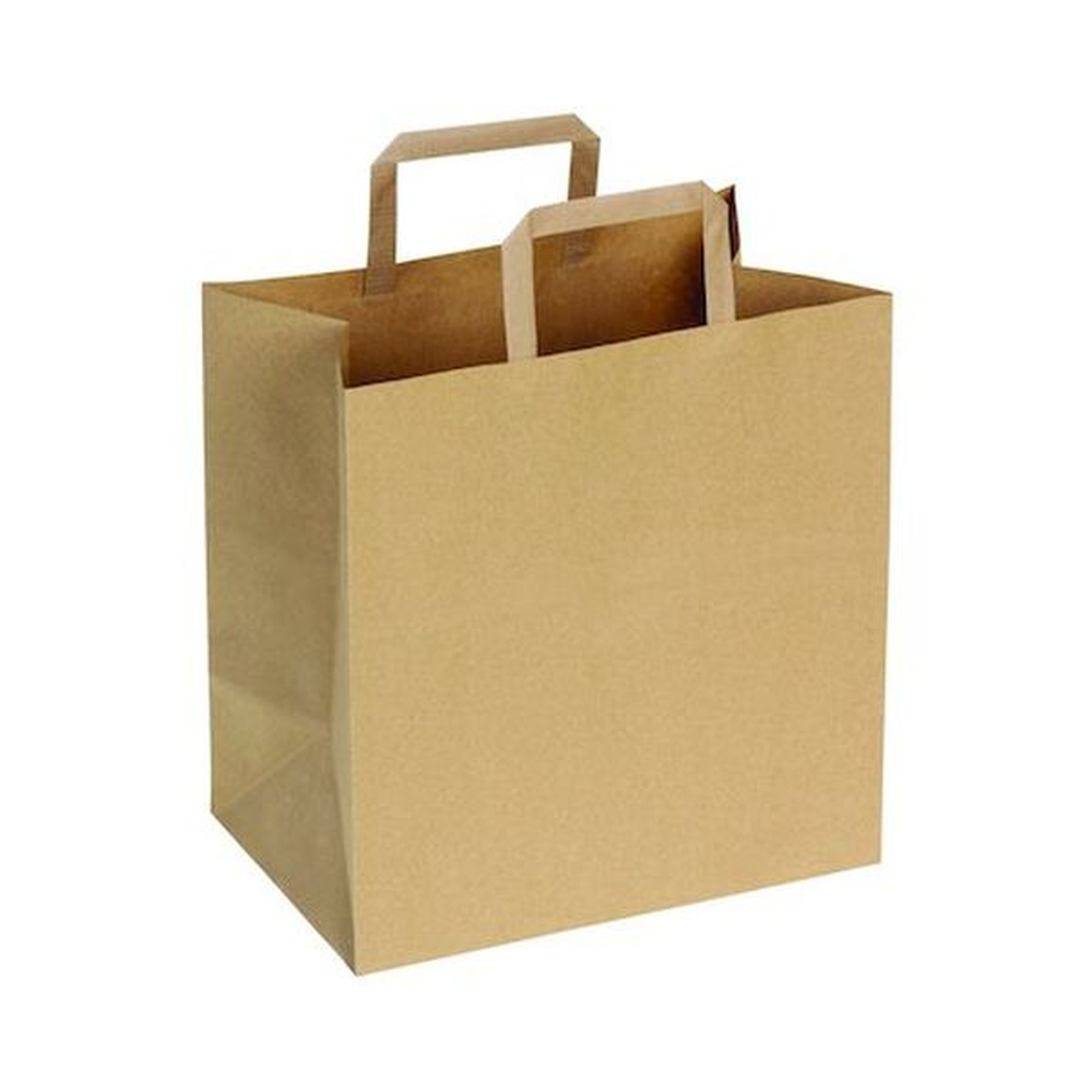 Pacovis Papiertragetasche Kraft braun, 90g/m², 32x41+17cm