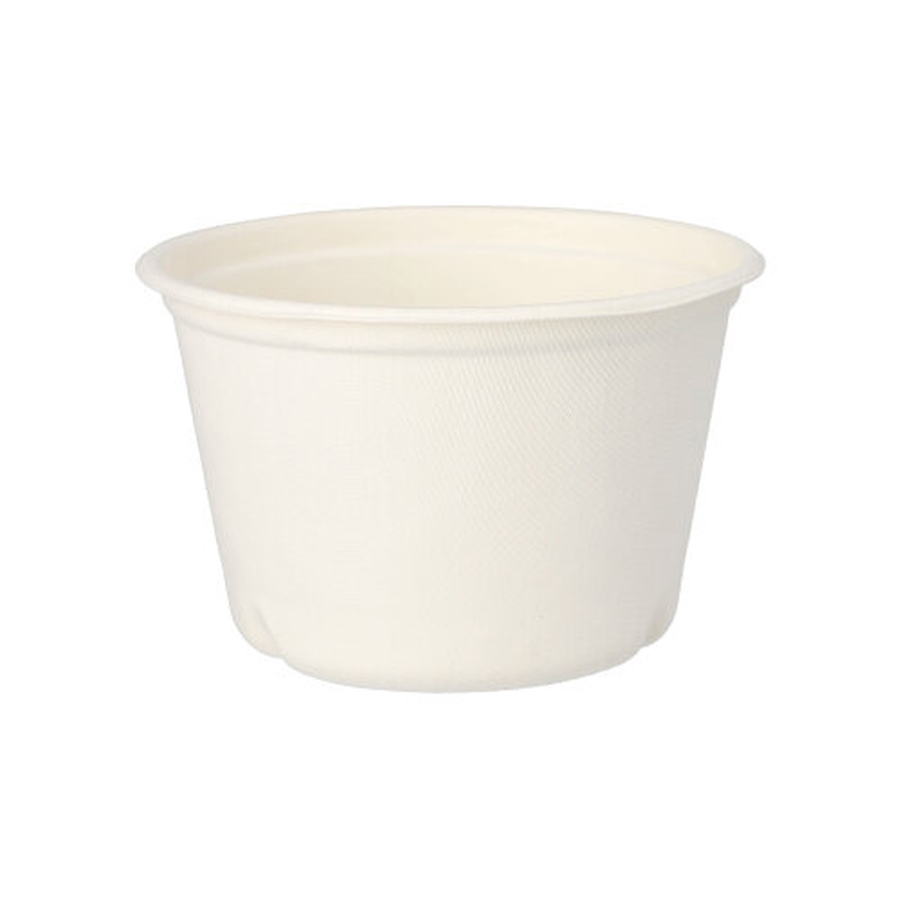 Papstar Suppenbecher, Zuckerrohr "pure" 600 ml Ø 14 cm · 9 cm weiss
