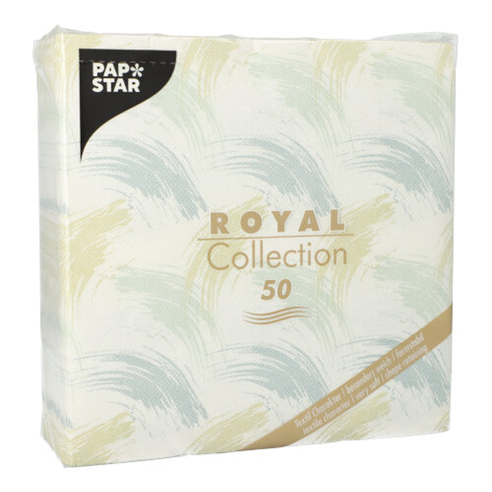 PAPSTAR Servietten ROYAL Collection 1/4-Falz 40 cm x 40 cm arktikblau Bru