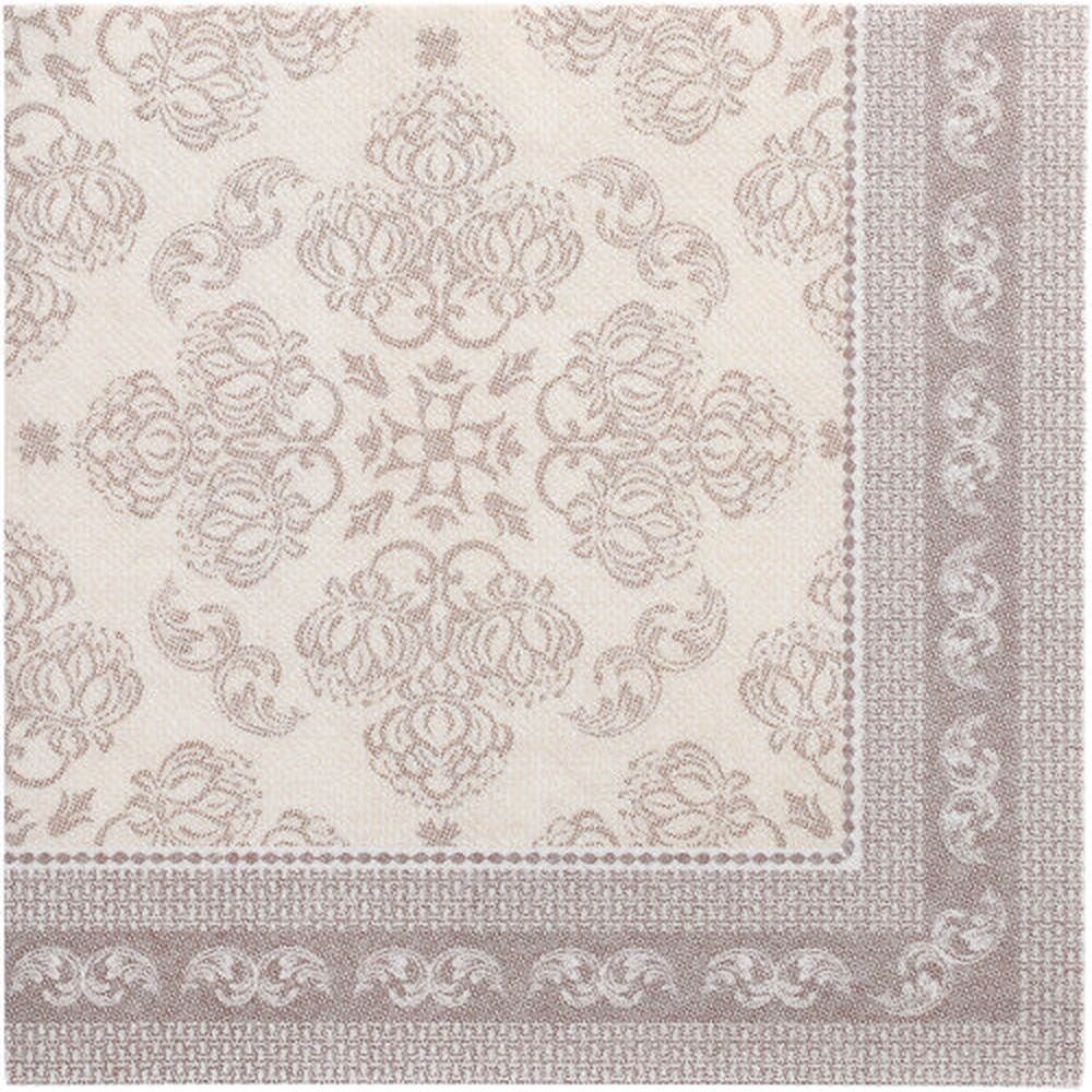 Papstar Servietten "ROYAL Collection" 1/4-Falz 40 cm x 40 cm mocca "Arabesque"