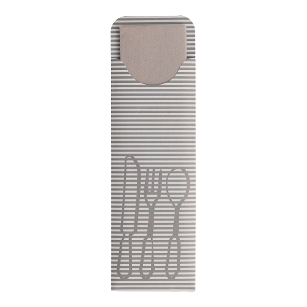 Papstar Bestecktaschen 23,5 cm x 7,3 cm grau inkl. farbiger Serviette