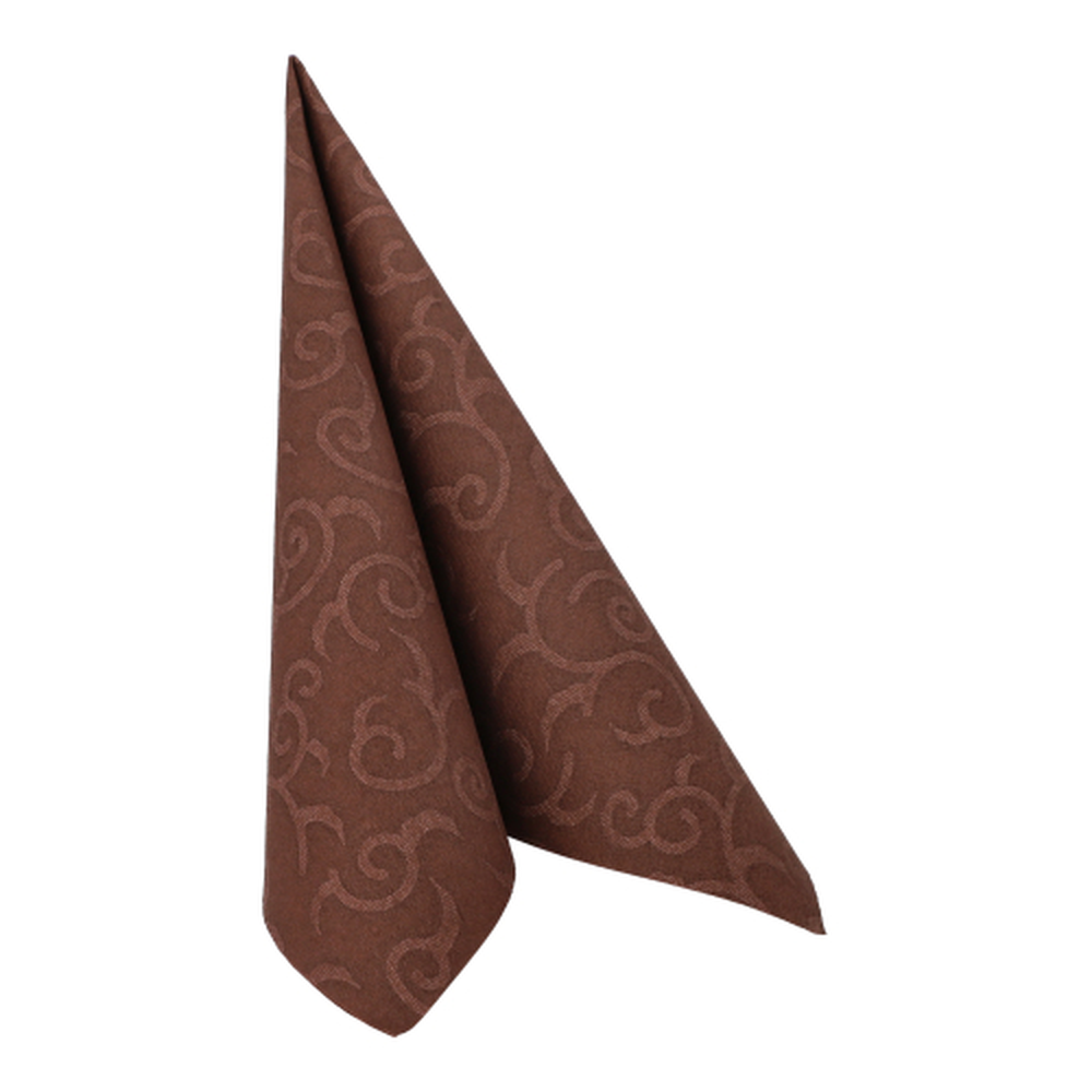 Papstar Servietten "ROYAL Collection" 1/4-Falz 40 cm x 40 cm braun "Casali"