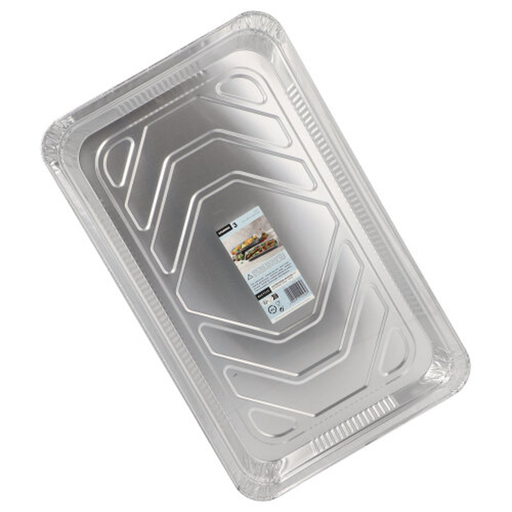 Papstar Gastronorm-Behälter, Alu eckig 5,2 l 3,7 cm x 32,5 cm x 52,5 cm 1/1