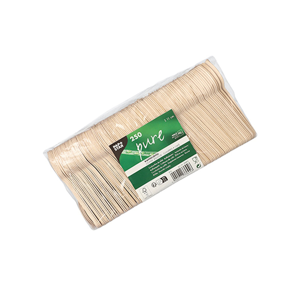 Papstar Kaffeelöffel Holz "pure" 11 cm
