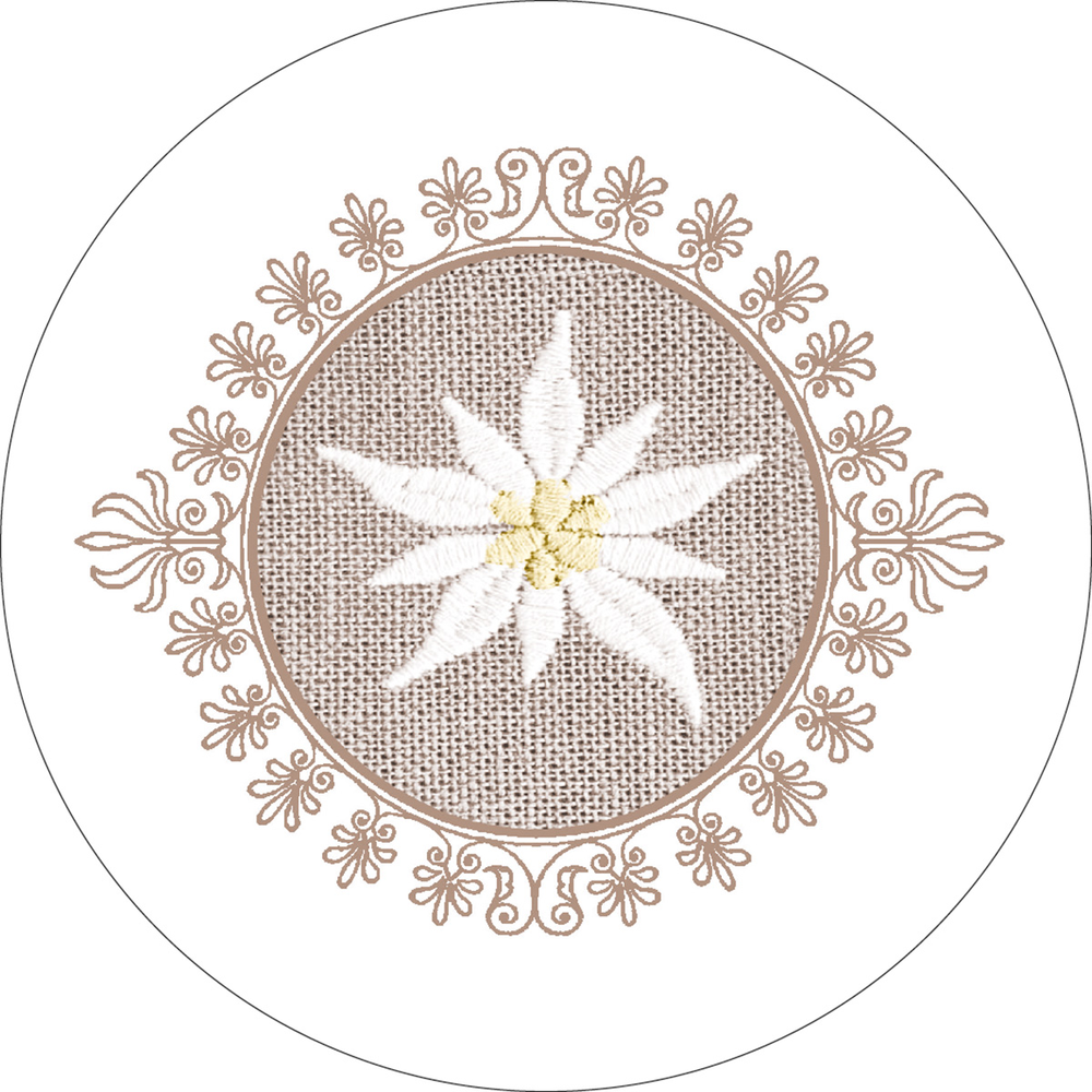 Mank Deckchen Edelweiss 90 mm