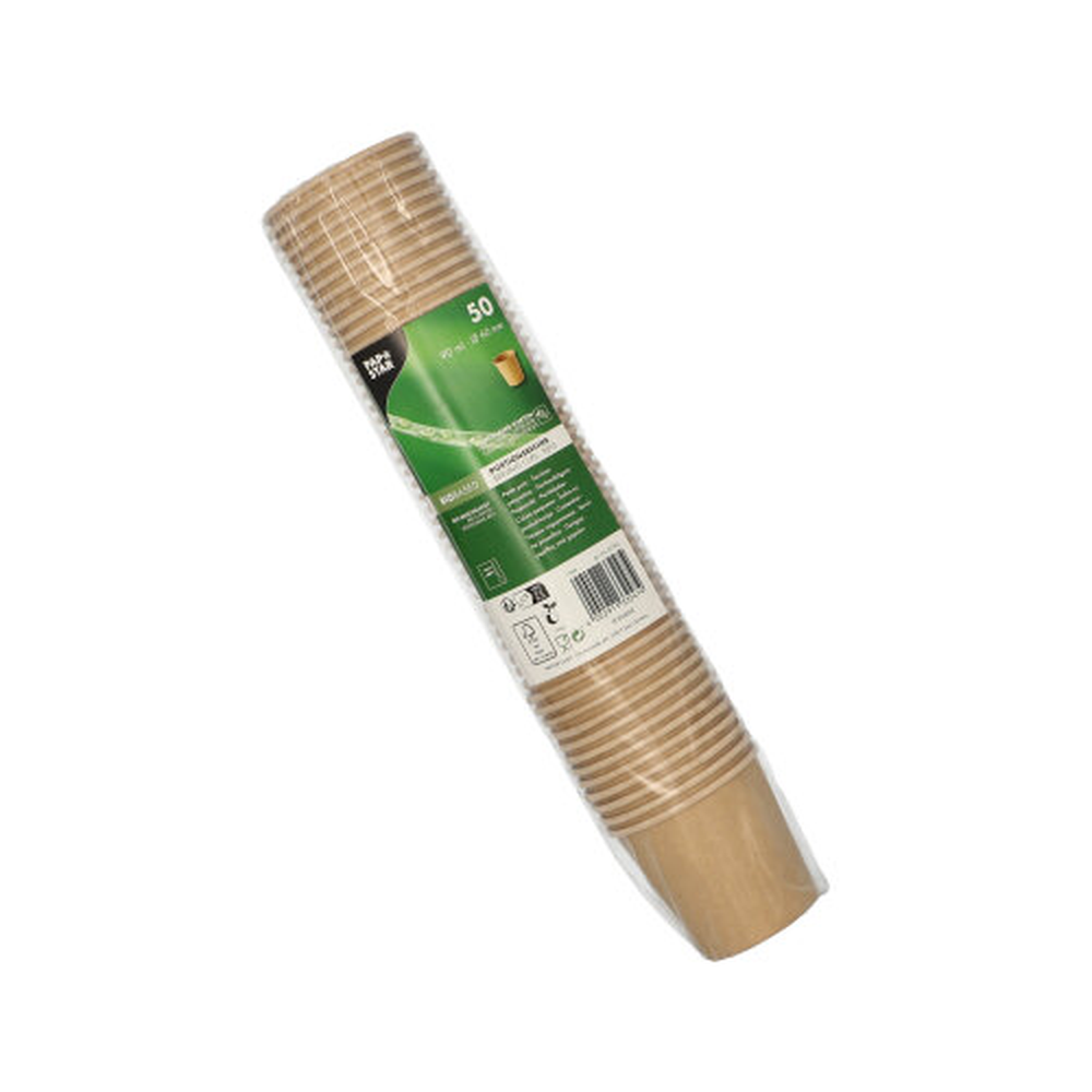 Papstar Portionsbecher, Pappe 90 ml Ø 6 cm · 5,8 cm braun