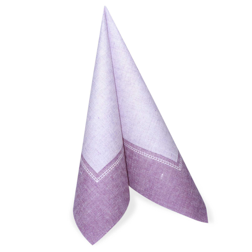 Papstar Servietten "ROYAL Collection" 1/4-Falz 40 cm x 40 cm flieder "Linum"