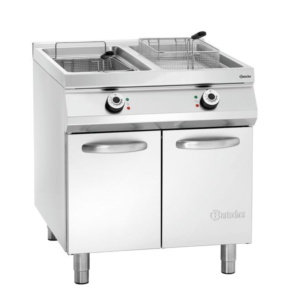 Bartscher Elektro-Standfritteuse, 2 Becken