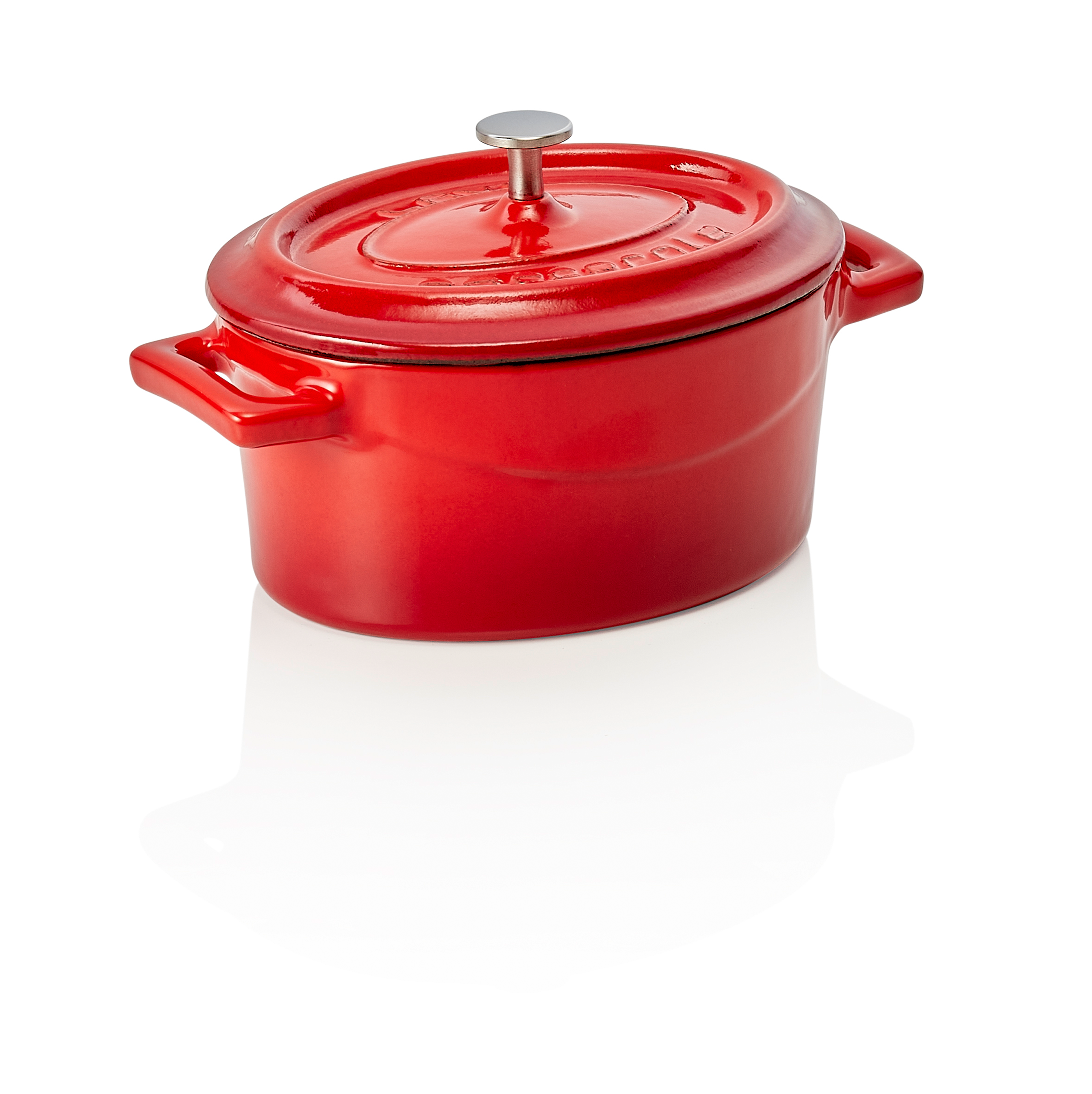 WAS Cocotte 12,5 x 10 x 6 cm rot Gusseisen