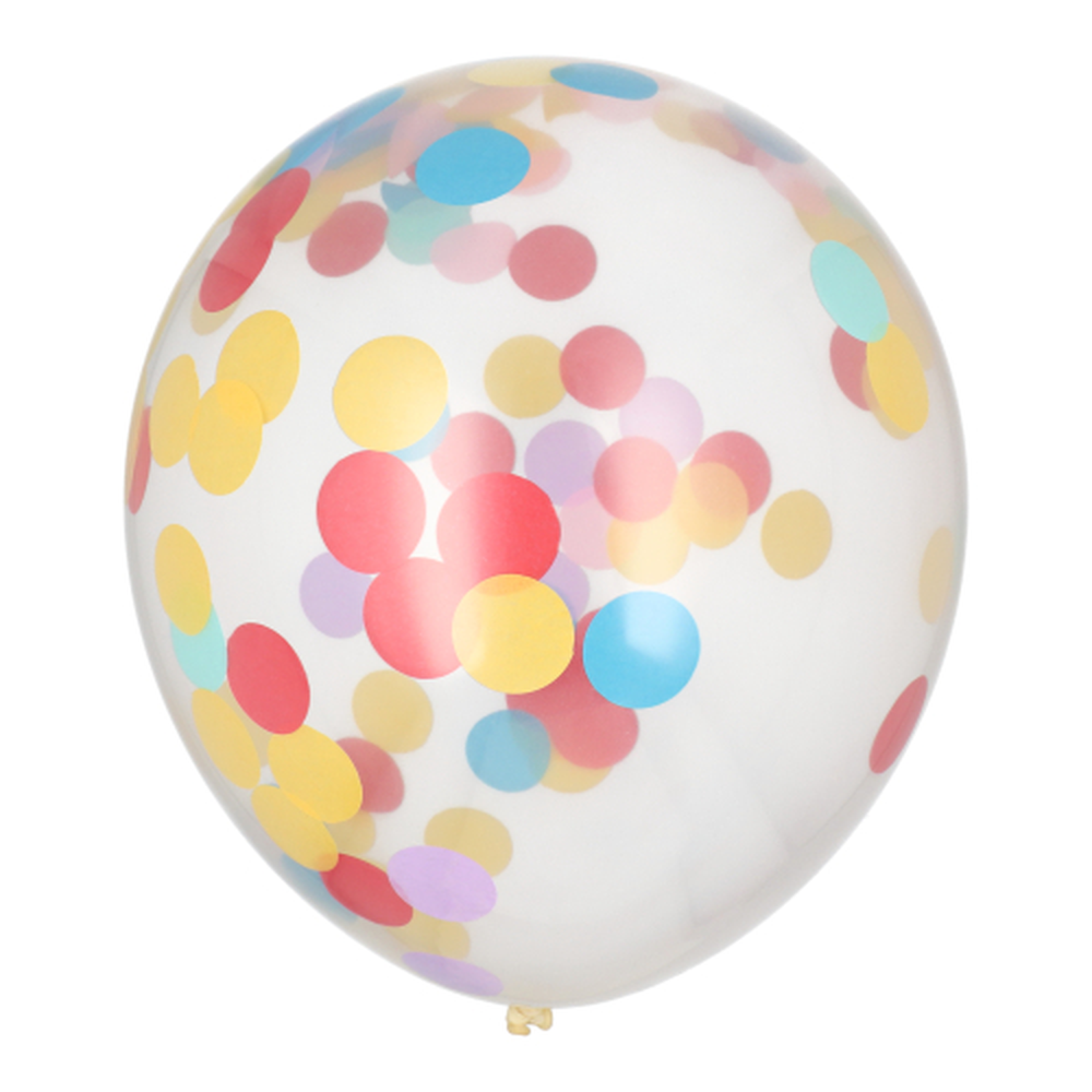 Papstar Luftballons Ø 29 cm mit buntem Konfetti