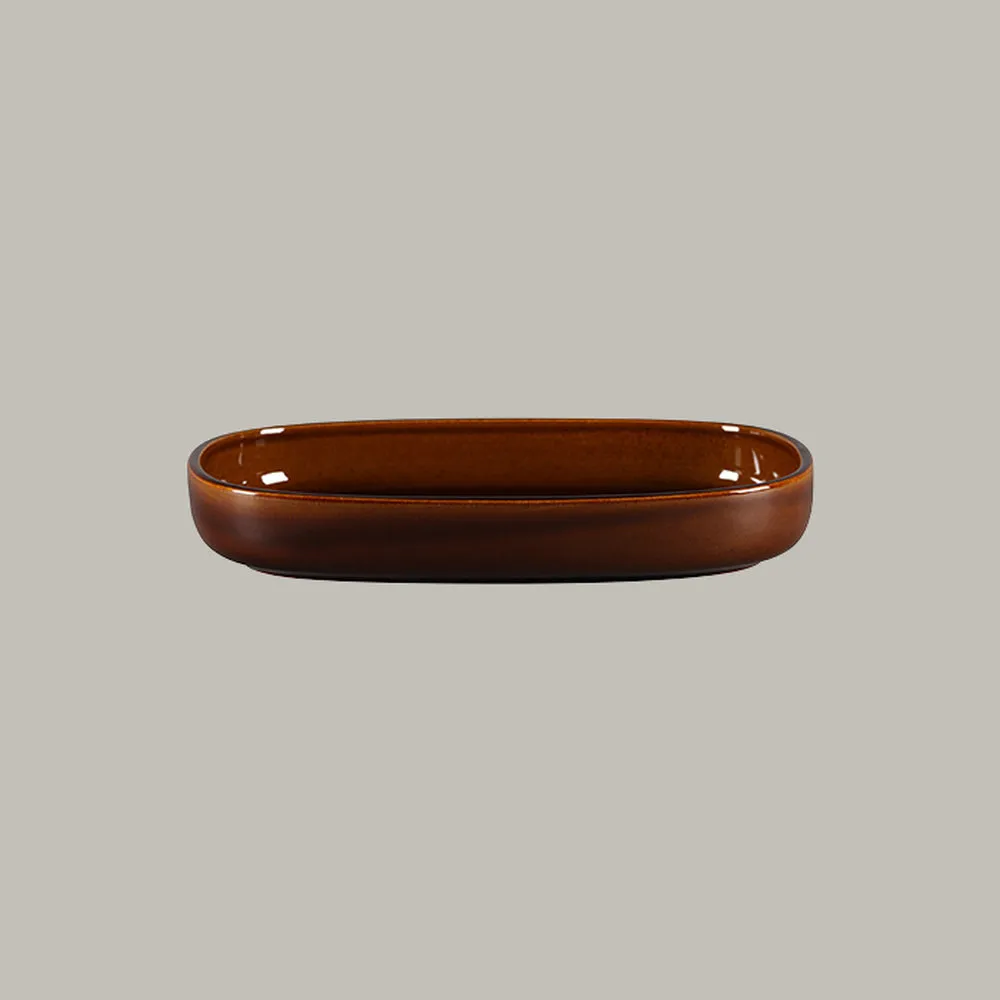 RAK Platte oval tief - honey Serie: Ease L 30 cm / W 20.4 cm / Ht. 4.5 cm / Con