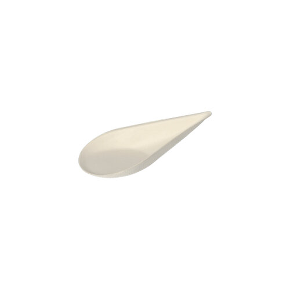 Papstar Fingerfood - Teller, Zuckerrohr "pure" 10,5 cm x 5,7 cm weiss "Drop"